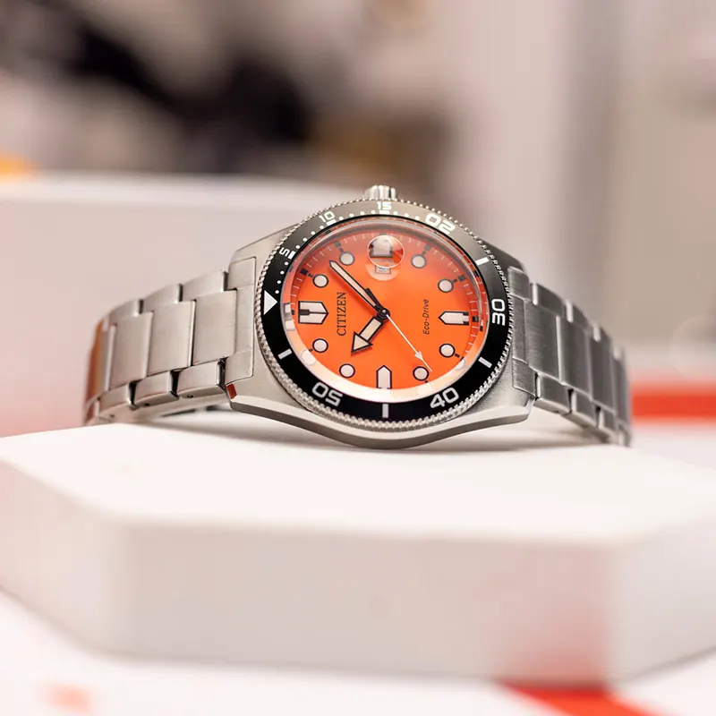 Citizen Eco-Drive Bloiod Aqua-Matic Orange Dial Men's Watch | AW1760-81X